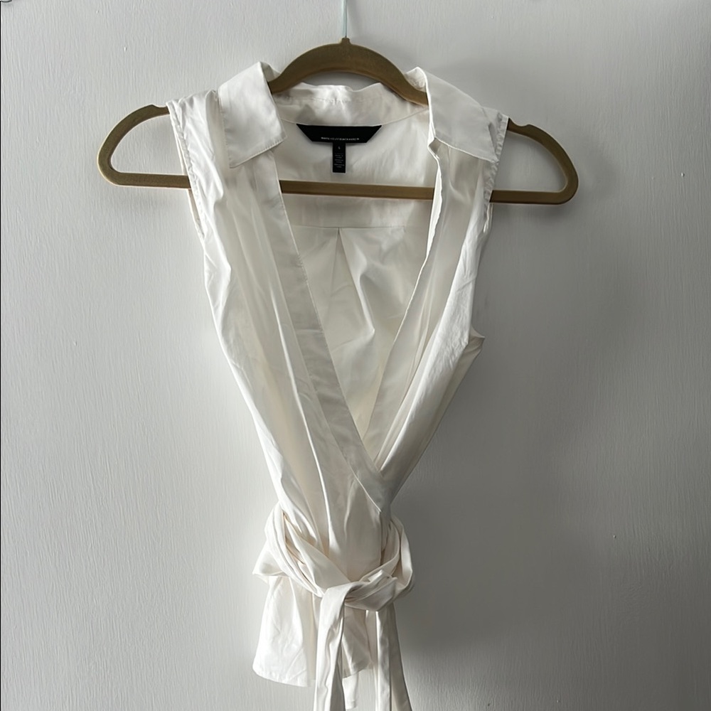 White House Black Market Ivory Blouse